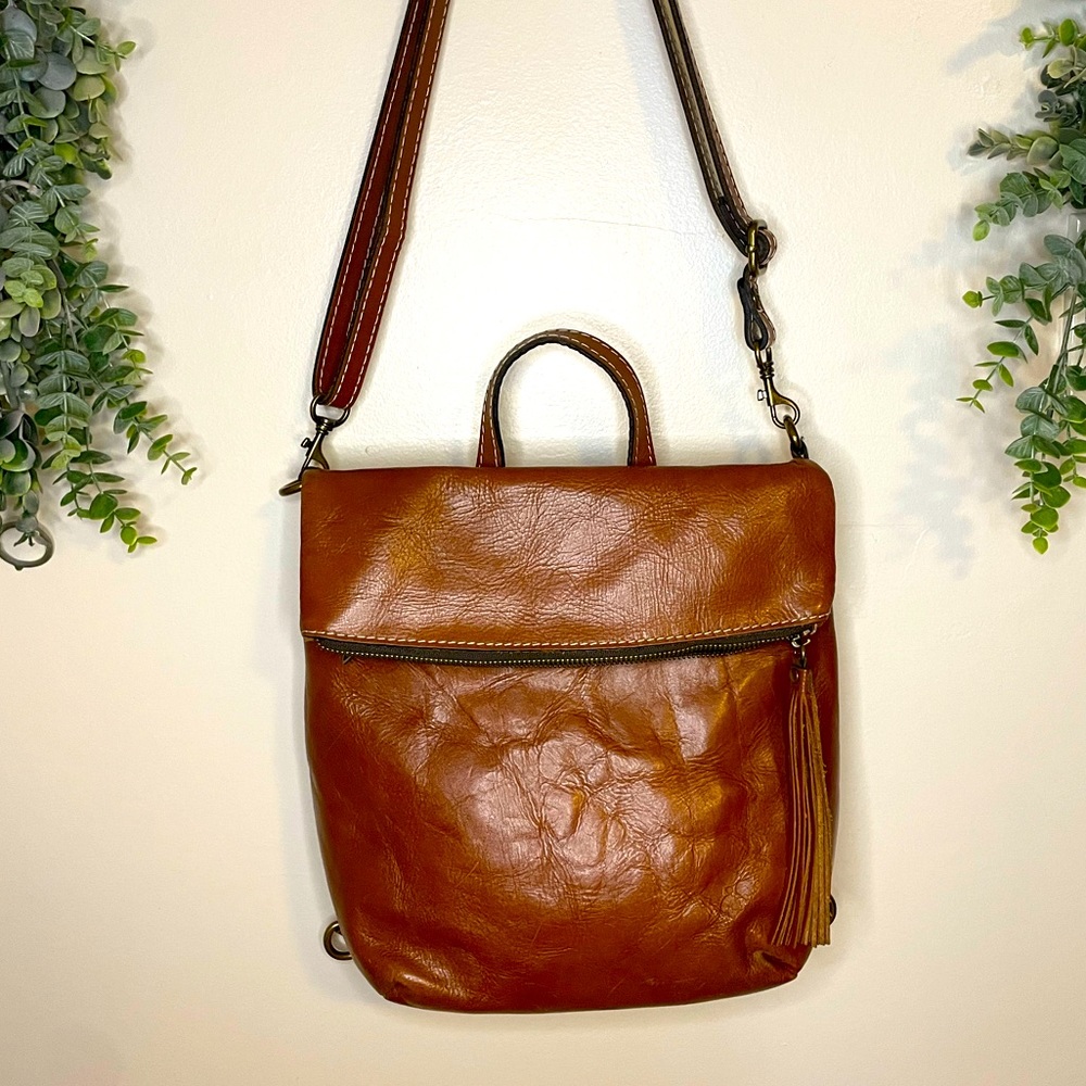 Patricia Nash Leather Convertible Backpack Gem